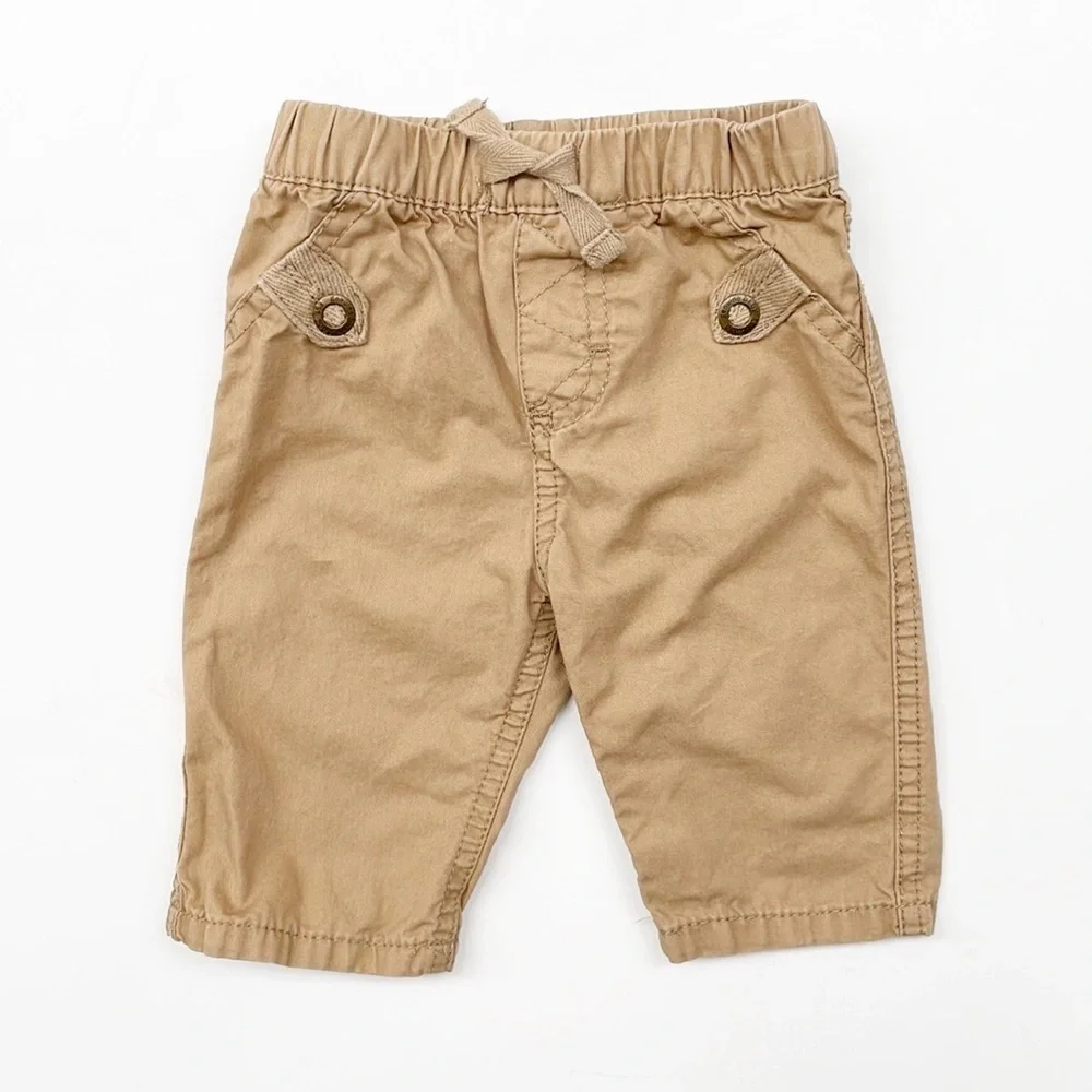 OshKosh B’gosh baby boys tan pull on pants
